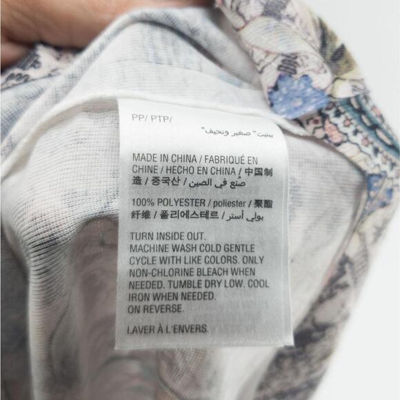 Style & Co Petite Printed Cap-Sleeve Top Graceful Tone PP - Picture 5 of 6